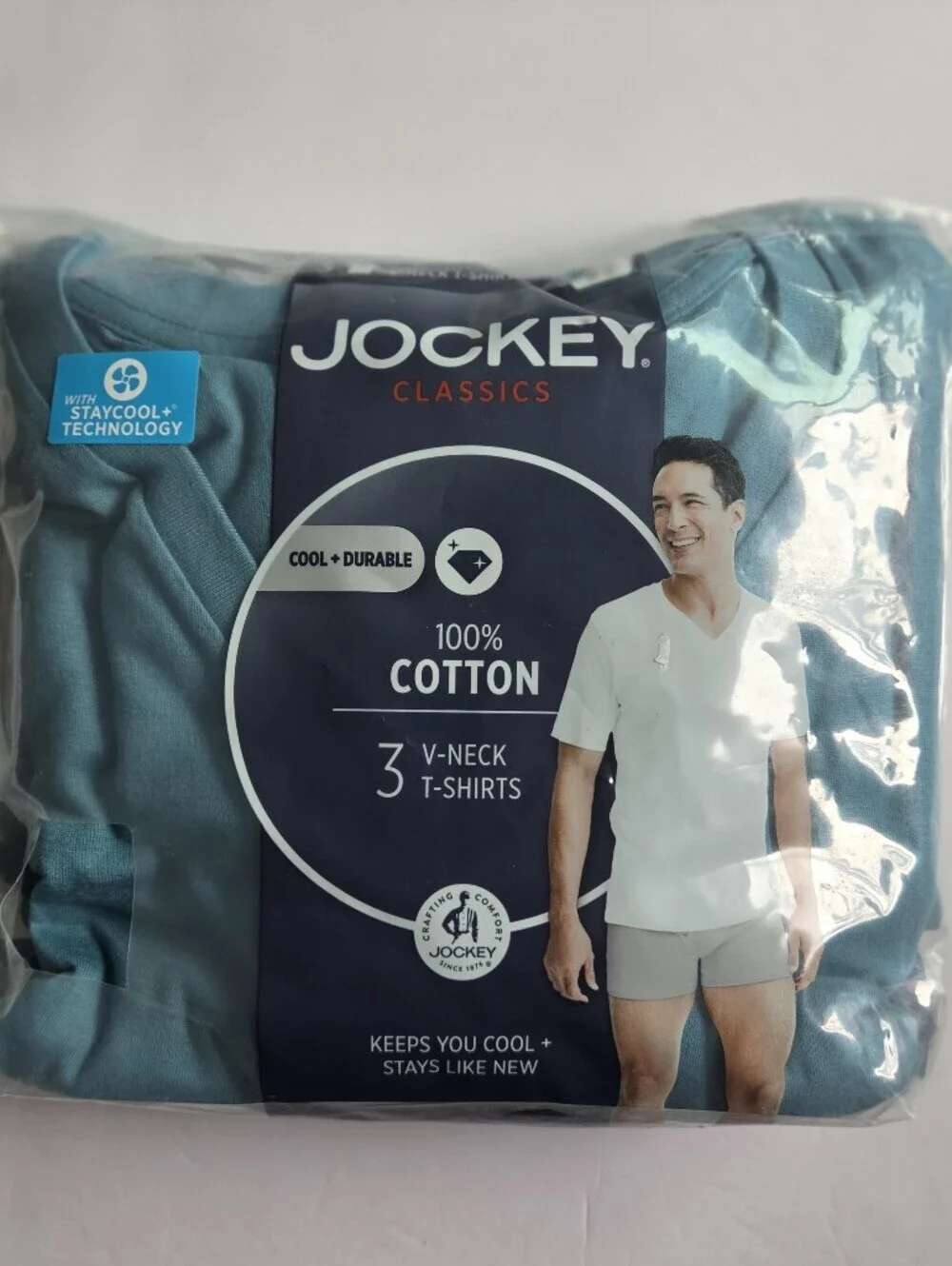 Jockey Classics Men's V-Neck Tee 3-Pack